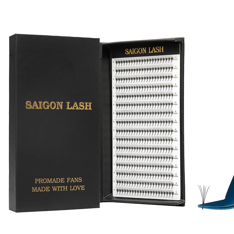 Extensões de Cílios Fans Promade 6D Laser Tech SAIGON LASH Preto 0.07 D 8