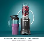 nutribullet Ultra 1200W mixeur personnel pour smoothies, shakes et protéines - Mixeur à portion unique le plus silencieux avec lames revêtues de titane, 3 tasses sans BPA (32 oz + 24 oz), couvercles à emporter, lavable au lave-vaisselle