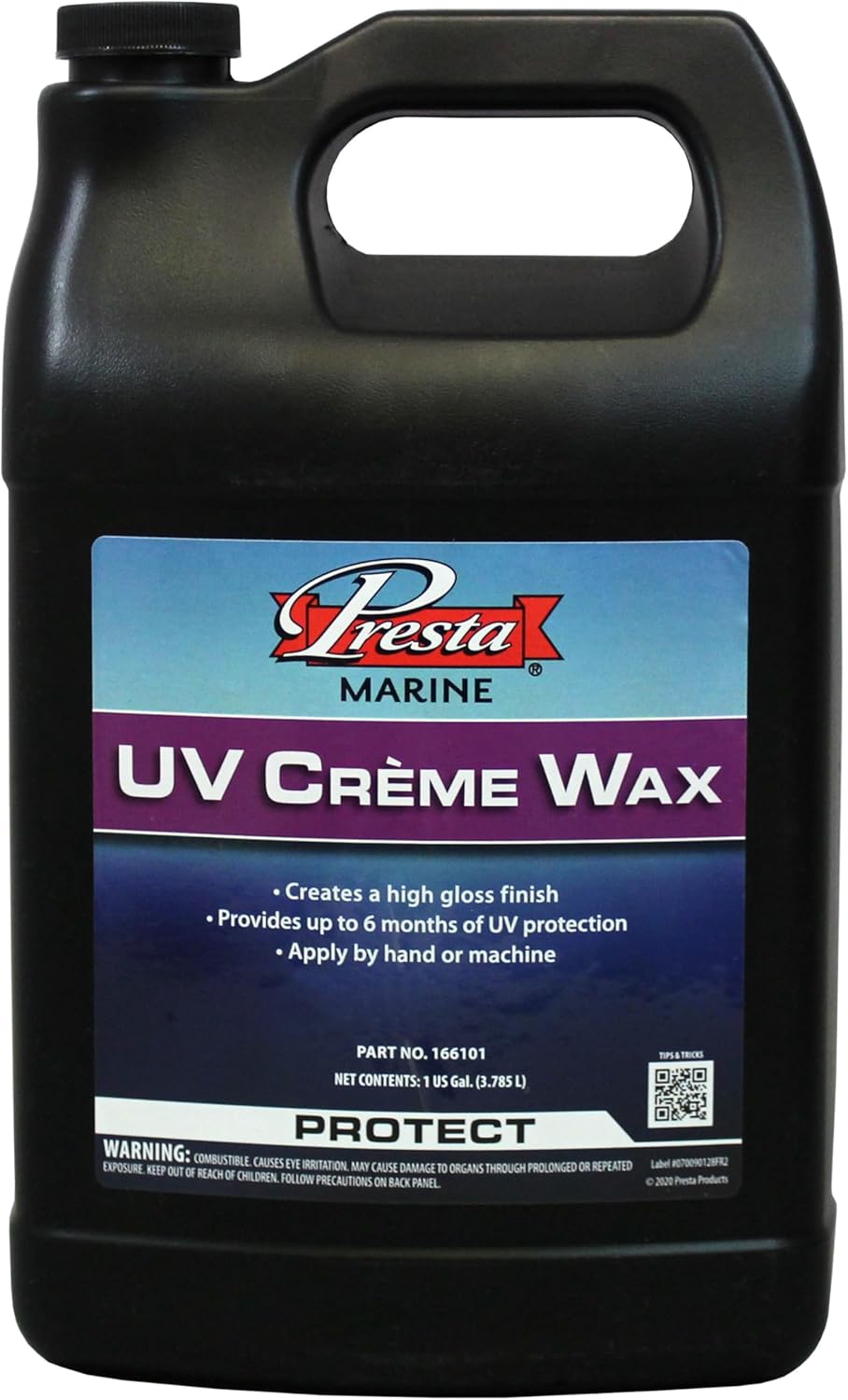 Presta 166101 UV Crème Wax for Fiberglass, Gel Coat and Painted Surfaces - 1 Gallon