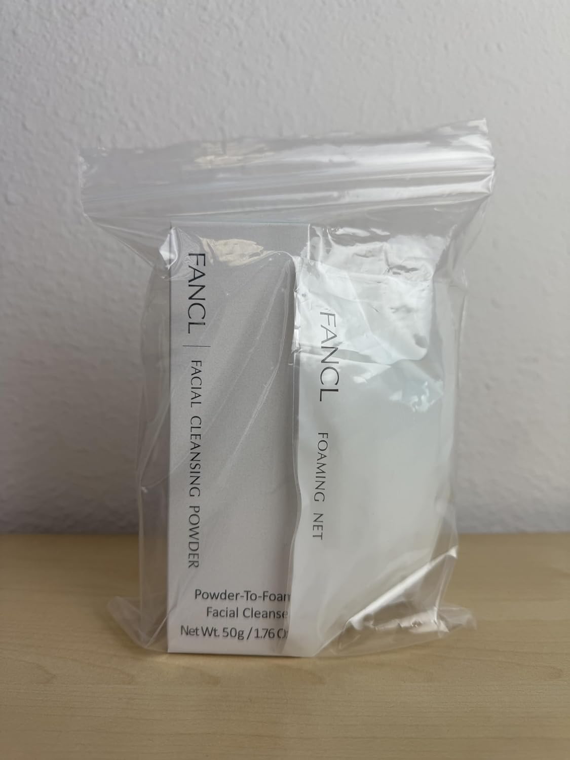 FANCL Facial Cleansing Powder & Foaming Net Set – Japanese Powder-to-Foam Cleanser with Agar & Rice Starch, Creates Rich Lather, Preservative-Free, Gentle Pore-Cleansing Starter Kit - Image 2