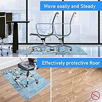 Vista 84 de Teal Hardwood Floor Desk Chair Mat, Painted Wood Board Horizontal Lines Birthdays Easter Holiday Print Backdrop Image, Protects Hardwood Floor Under