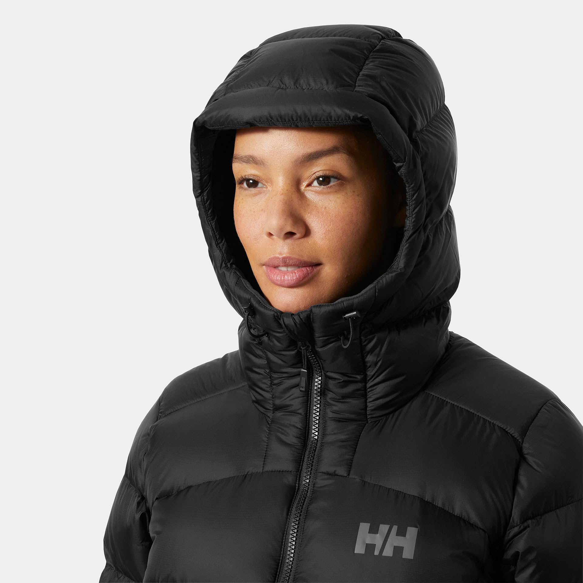 Helly-Hansen Chaqueta Glacier de plumón para mujer, plumón hidrofóbico de 800 FP, aislamiento PrimaLoft, cremallera YKK, capucha ajustable