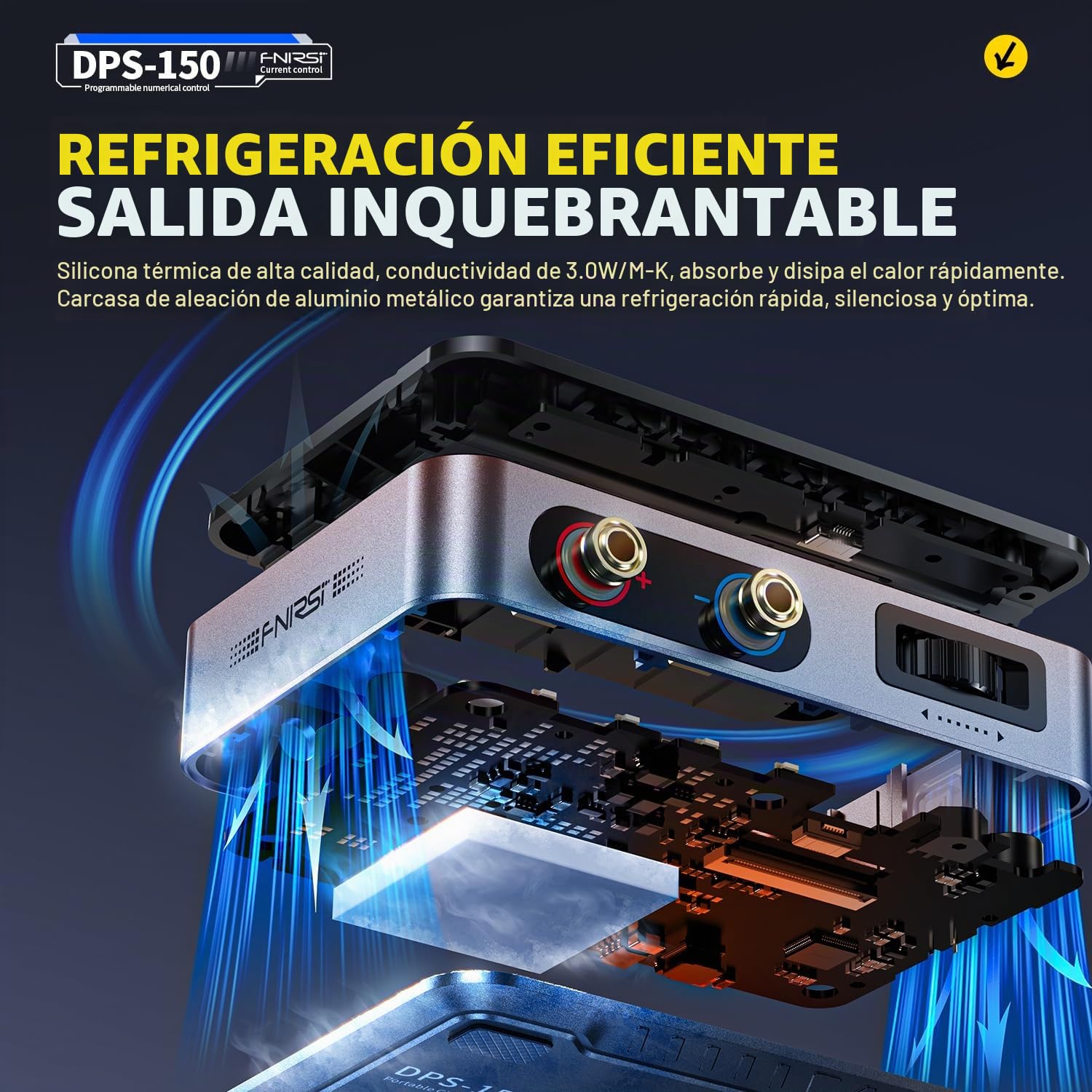 Fuente de Alimentacion Regulable,DPS-150 30V 5A CNC DC Adjustable Power Supply con 4 Dígitos IPS Display, Power Ripple <20mV PD/QC/DC Input PC programable Switching Power Supply