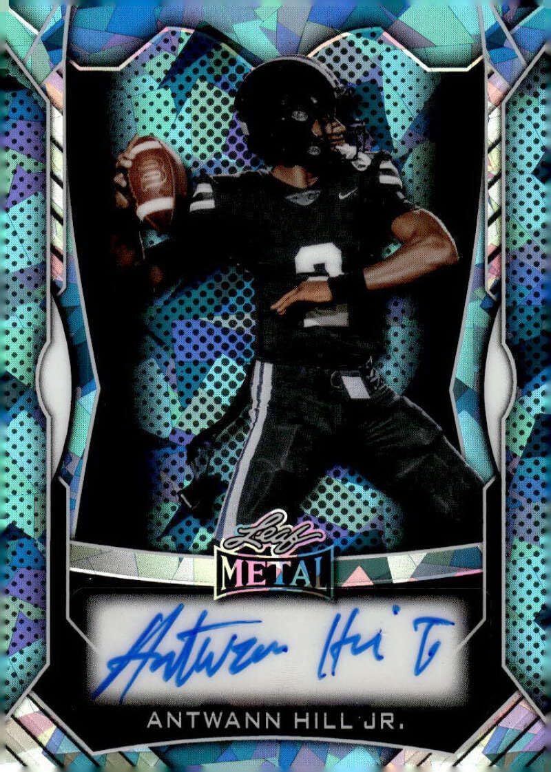 ANTWAN HILL JR RC AUTO 2025 Leaf Metal Autograph 12/35 Blue Ice Pre-Rookie Texas NM-MT Football