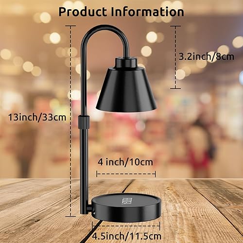 Miniatura 8 de REIDEA - Lámpara Calentadora de Velas con Temporizador, Altura Ajustable y Atenuable para Velas Grandes de 3 Mechas (Hasta D-4 pulgadasH-5.5
