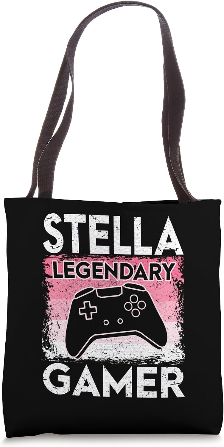 Gaming Personalized Name Stella Legendary Gamer Girl Tote Bag
