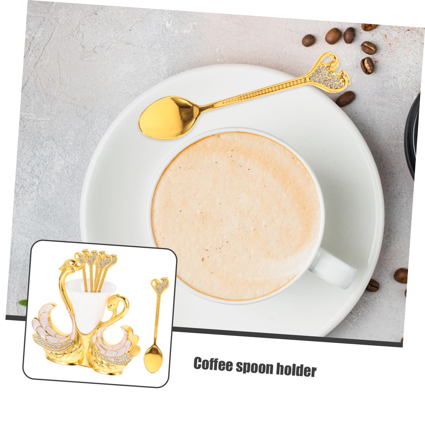 Juego de Cucharas de Café Creativas en Metal, 1 Set Dorado