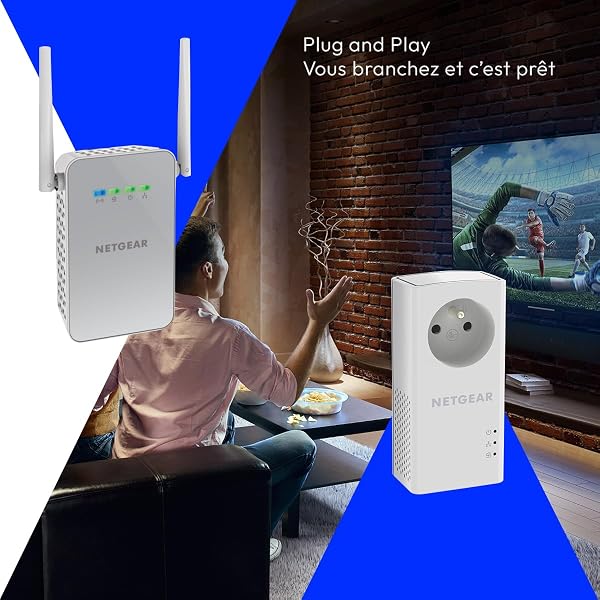 NETGEAR CPL WiFi PLPW1000-100FRS avc Filtered socket and 1 Ethernet port, ideal for having Internet anywhere in the home and enjoying multi-TV service at home - 5