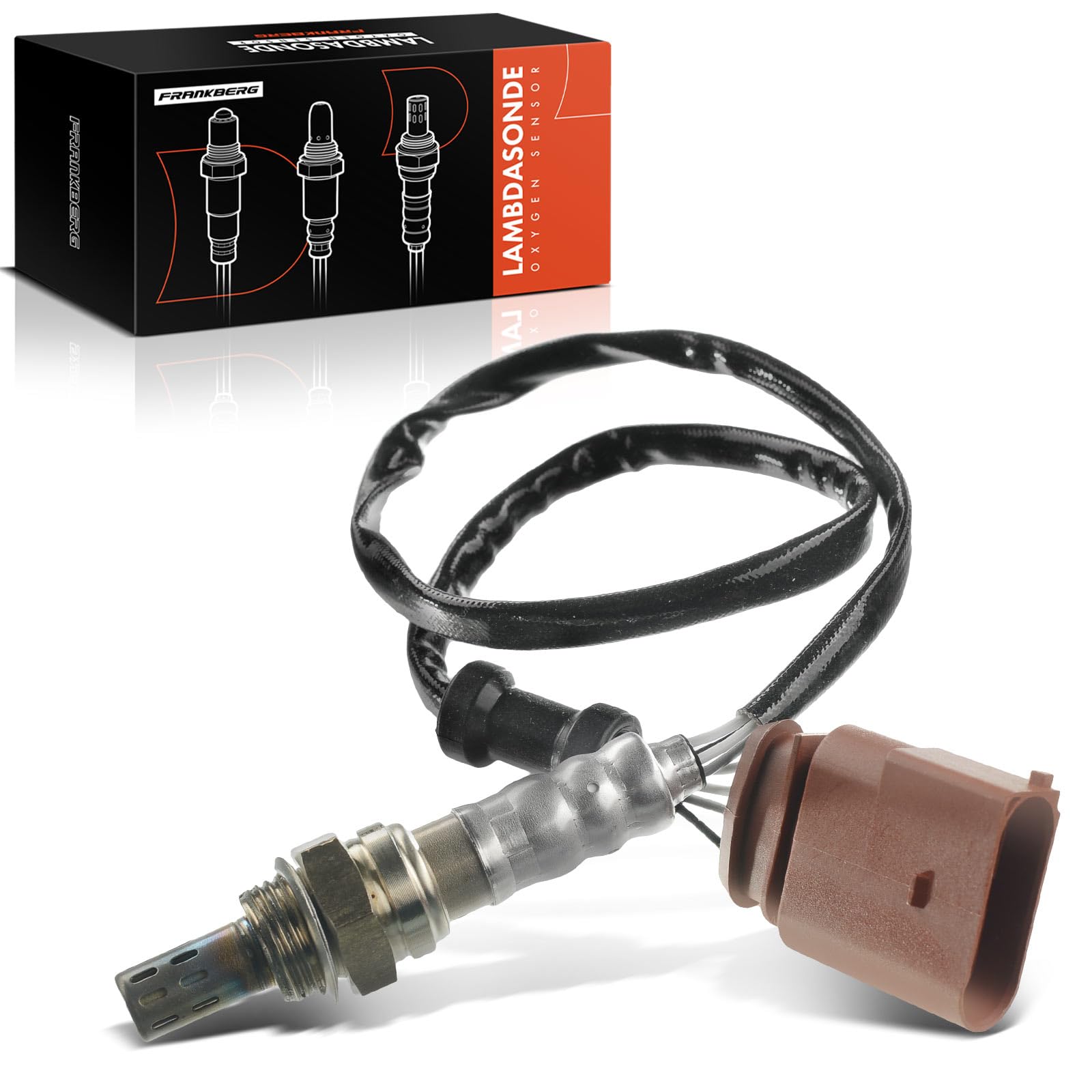 Frankberg Sonde lambda, capteur de diagnosticaprès catalyseur | 036906262D; Compatible avec: Polo 9A 9N, Golf IV Variant 1J5, Polo 6C1 6R1, R.o.o.m.s.t.e.r 5J7, Ibiza IV ST 6J8 6P8