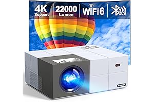 Native 4K Smart Movie Projector - 4K Projector with WiFi 6 and Bluetooth 5.3