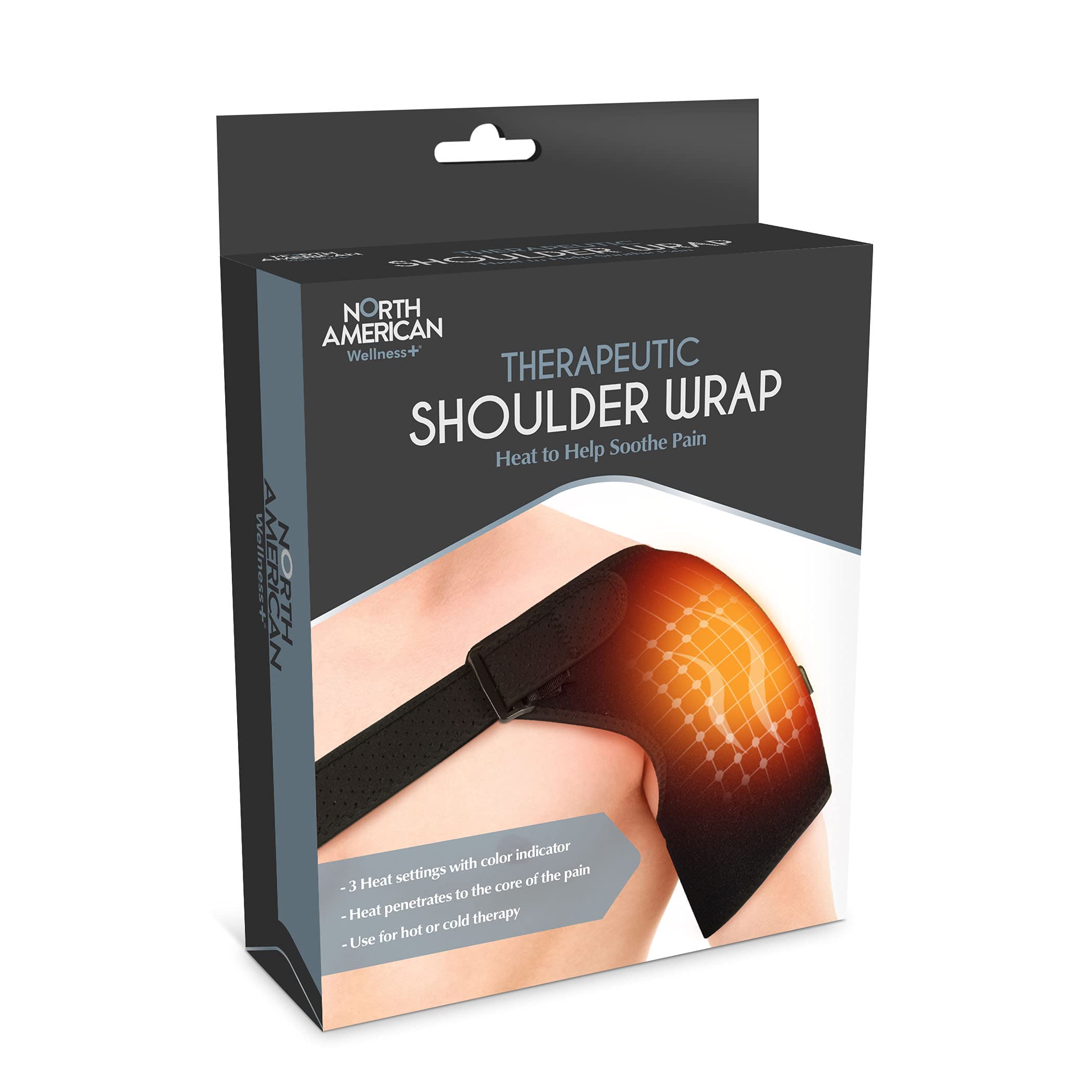 North American Health + Wellness - Therapeutic Shoulder Wrap - Heat to Help Soothe Pain,JB8623