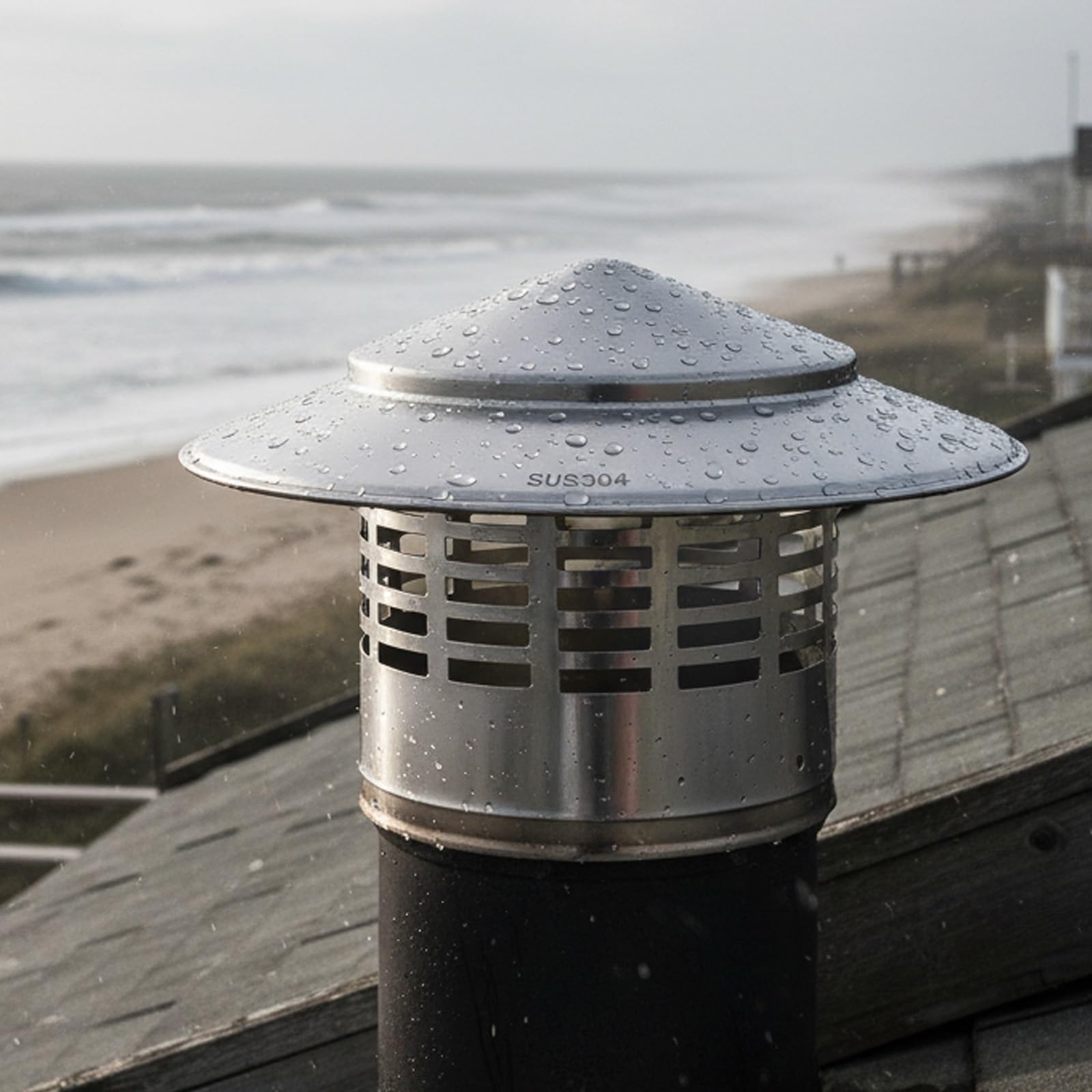 Chapeau de cheminée pour poêle à bois extérieur lors de vos soirées de chauffage d'hiver