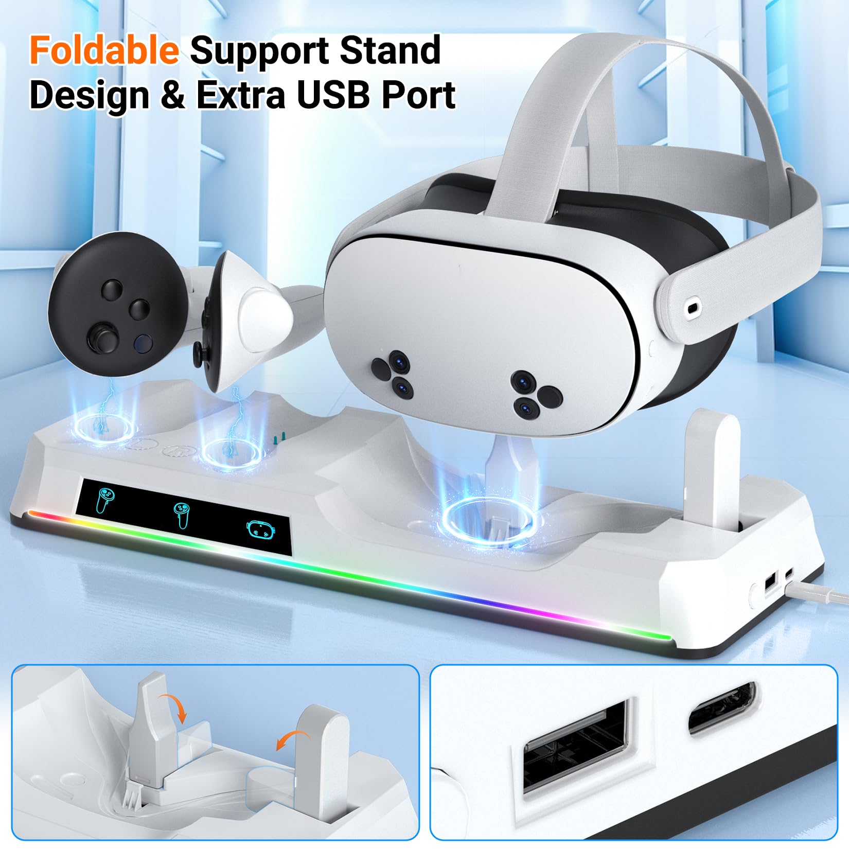 Amazon.com: Charging Dock for Oculus Quest 3/3S, Magnetic VR