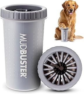 Dexas MudBuster Hundepfotenreiniger, tragbar, groß, Hellgrau, Large