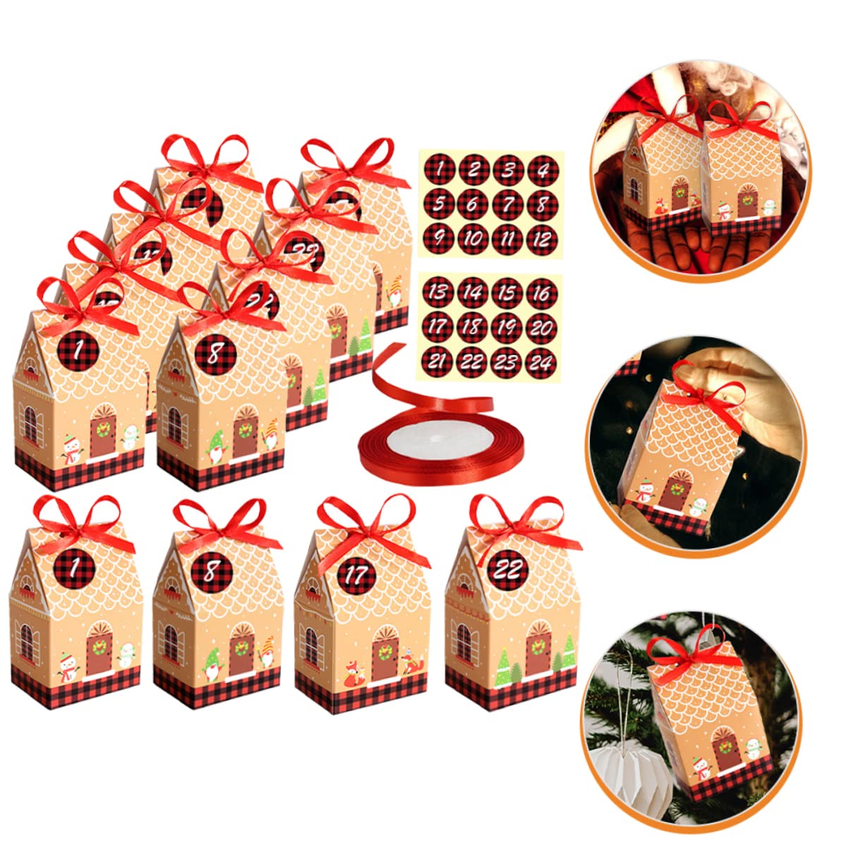 FRCOLOR 3 Set Sacchetti Per Dolcetti Di Natale Sacchetti Di Caramelle Di Natale Di Di Caramelle Sacchetto Di Dolcetti Di Di pezzi * 3
