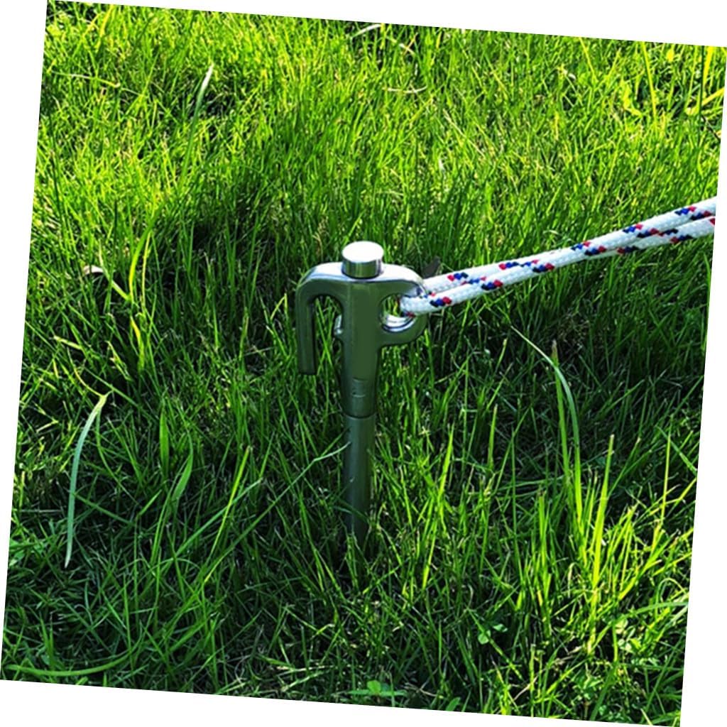 Stainless Steel Pet Tie Out Stake Durable Outdoor Camping Tent Stake with Swivel Ring Secure and Multifunctional for Dogs and Puppies Weather-Resistant Ground Anchor