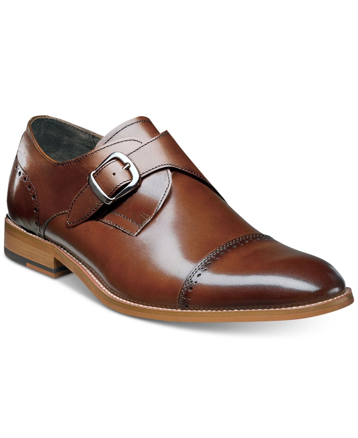 stacy adamsMen's Duncan Cap-Toe Single Monk Strap Shoes