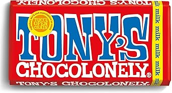 Tony's Chocolonely Milk Chocolate Bar - 180g Belgian Fairtrade Chocolate, Gift, 32% Cocoa, Vegetarian
