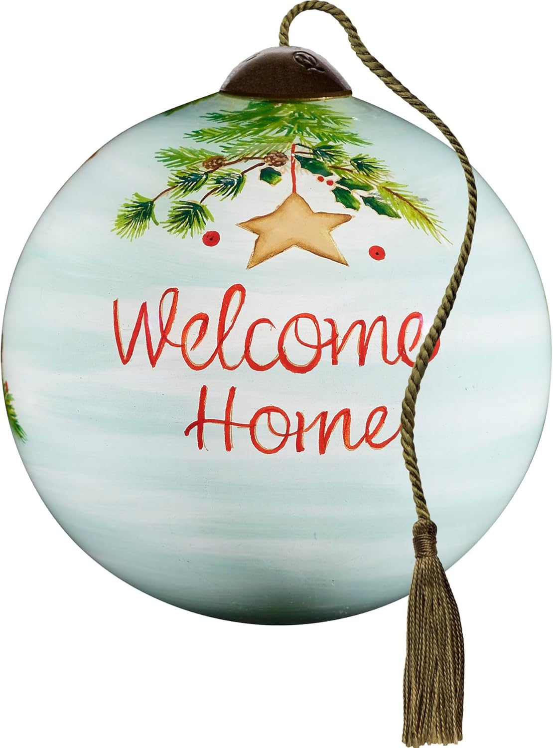 Ne’Qwa Art Welcome Home Helz Cuppleditch Hand-Painted Blown Glass Ornament – Festive Holiday Scene Keepsake – 7231110 - Image 2
