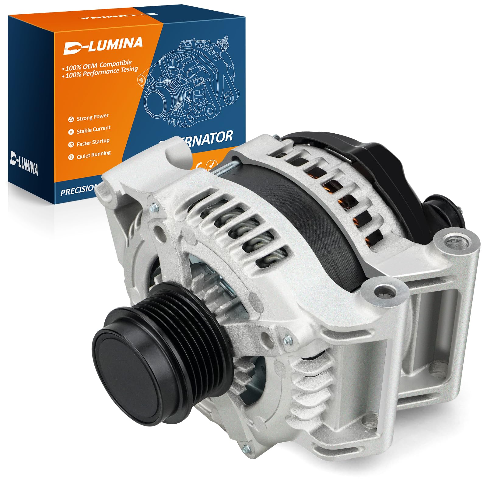12886N 160A Alternator for Jeep Cherokee 3.2L &amp; Chrysler 200 3.6L | 12V Replacement Alternator for Cherokee KL 2014–2022 and Chrysler 200 2015–2017; Replaces 56029622AC