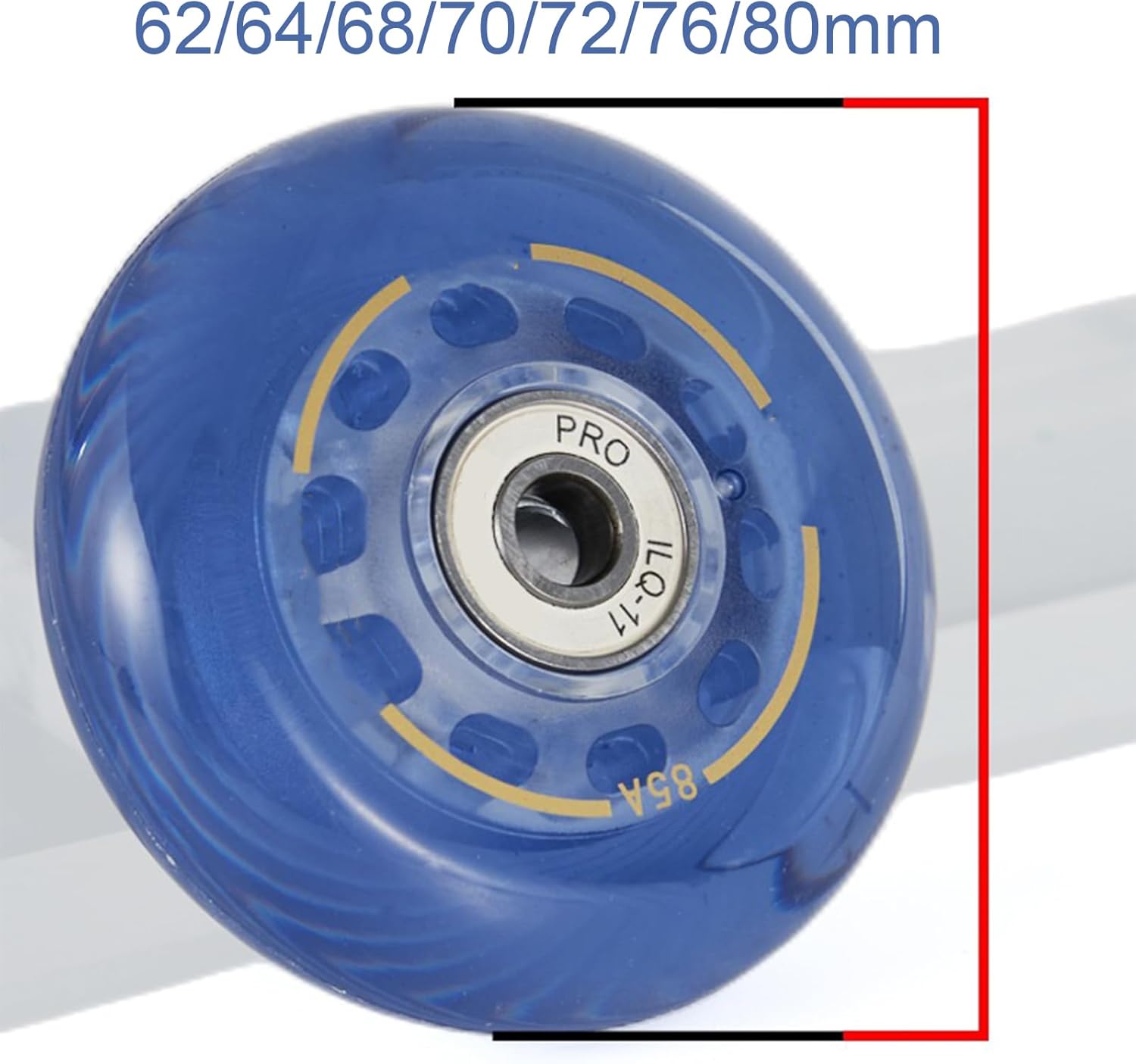 62mm 64mm 68mm 70mm 72mm 76mm 80mm Inline Skates Wheels 8 Pack Inline Skate Replacement Wheels Roller Skate Wheels for with Pre-Installed Bearings (Pink,76mm)