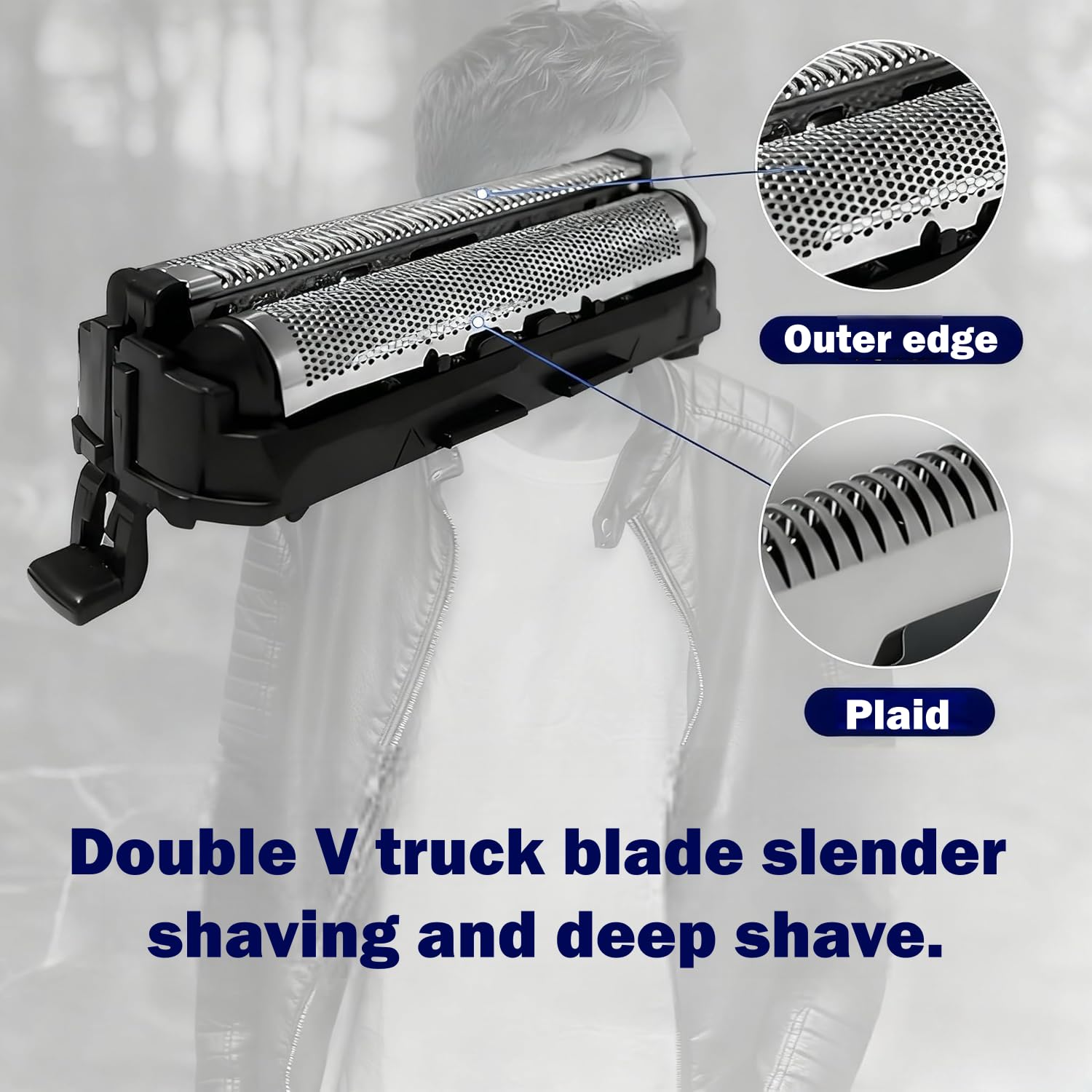 ES9013 Replacement Blades and Foil Compatible with Panasonic ARC3 Electric Razor for Men,Outer Foil and Inner Blade Set WES9013PC, 3-Blade shavers ES-LL41-K, ES81035 (2-Pack)