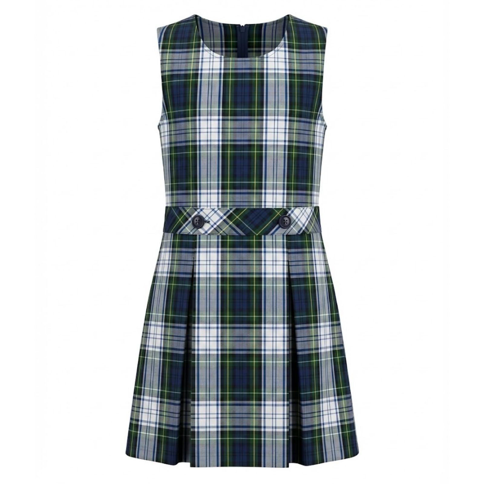 ClassExceed Girls School Uniform Traditional Two Pleat Knee-Length Plaid Jumper School-Approved Design