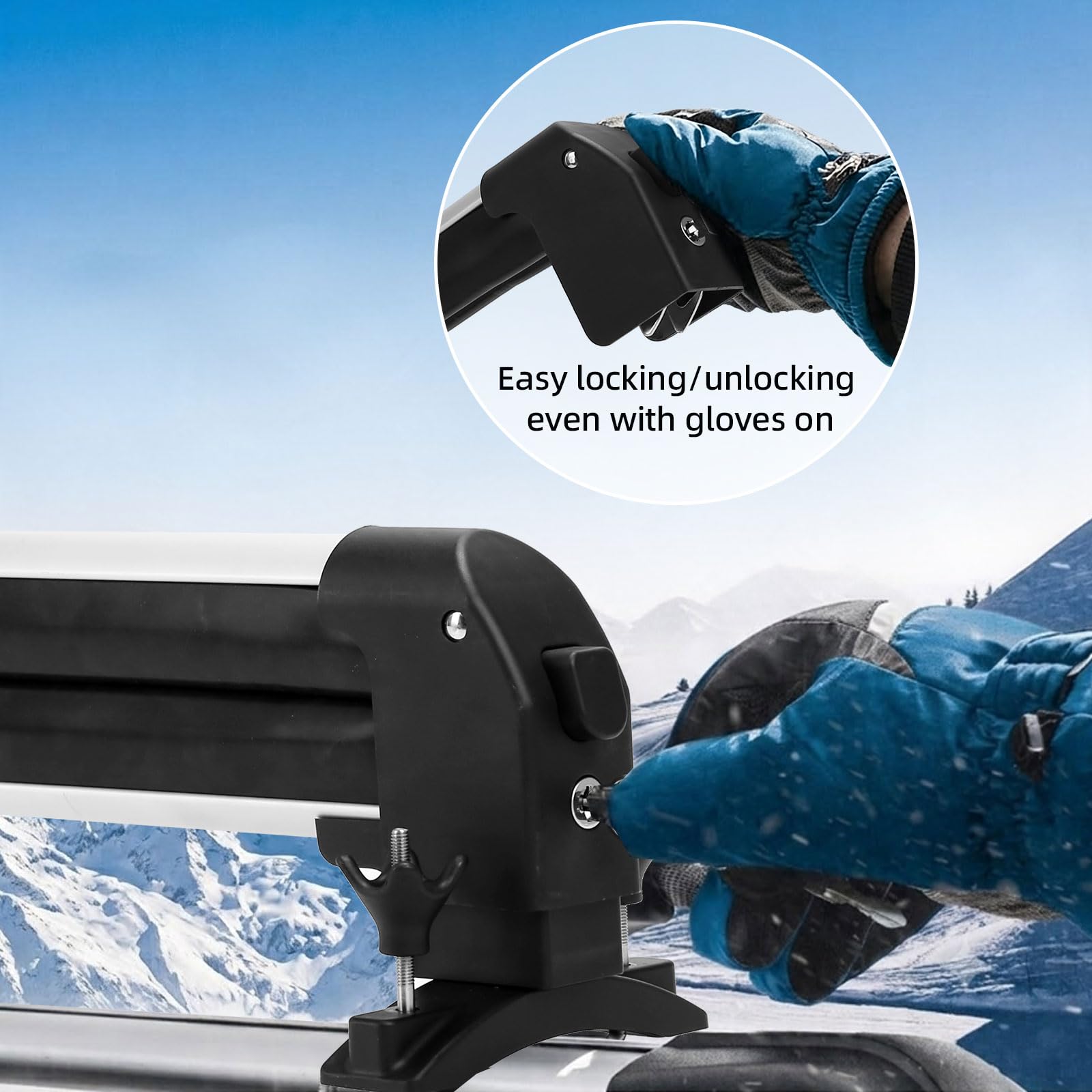 Leader Accessories Soporte Universal para esquís y Snowboard para Coche, 2 Unidades