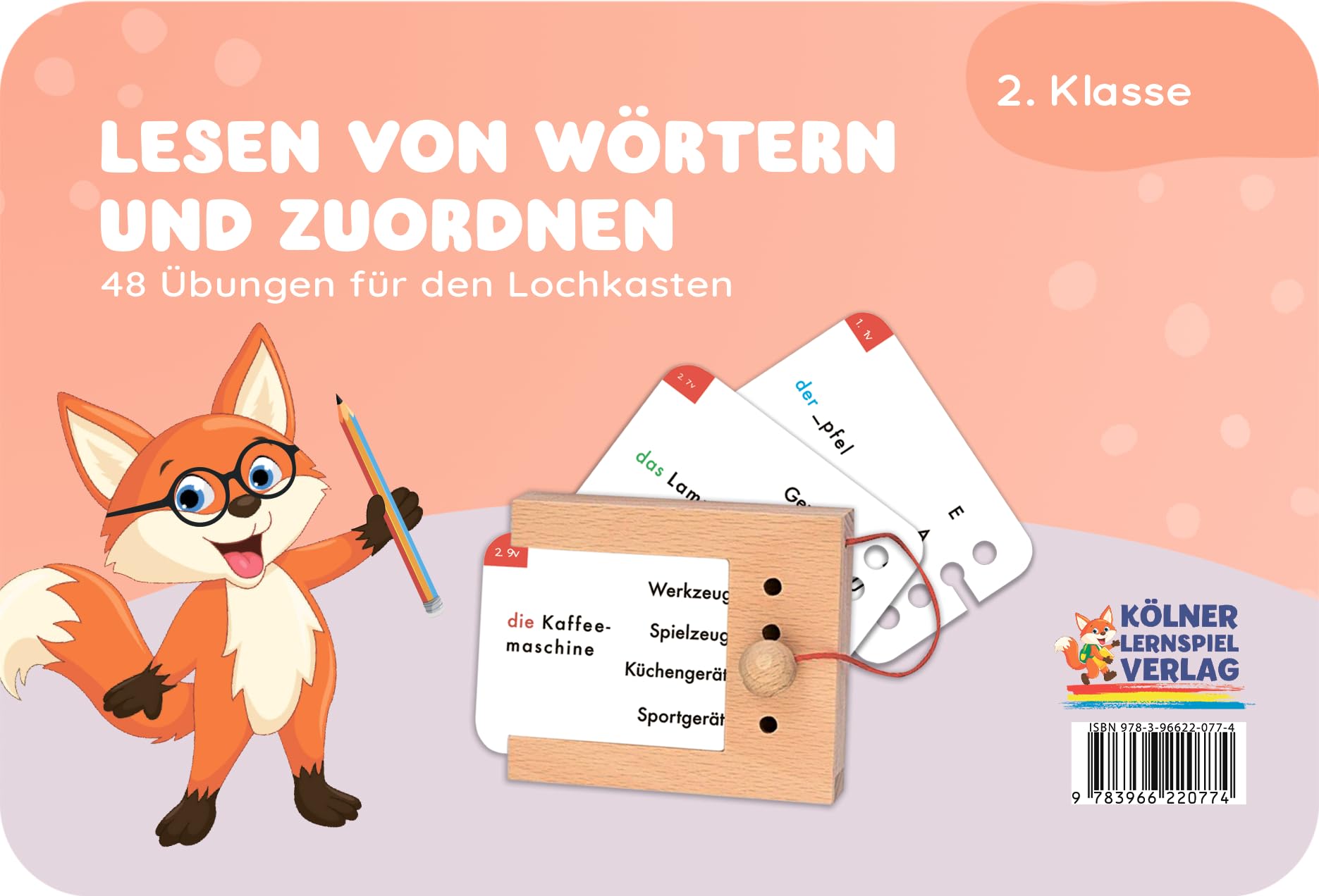 Der Lochkasten Reading Words and Assignment: Card Set