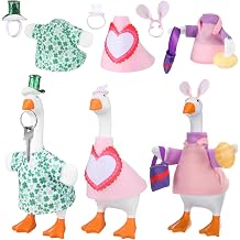 3 Set 7 '' Summer Mini Desk Goose Outfit Magnetic Bikini Sun Fisherman Silly Goose Statue Keychain Costume