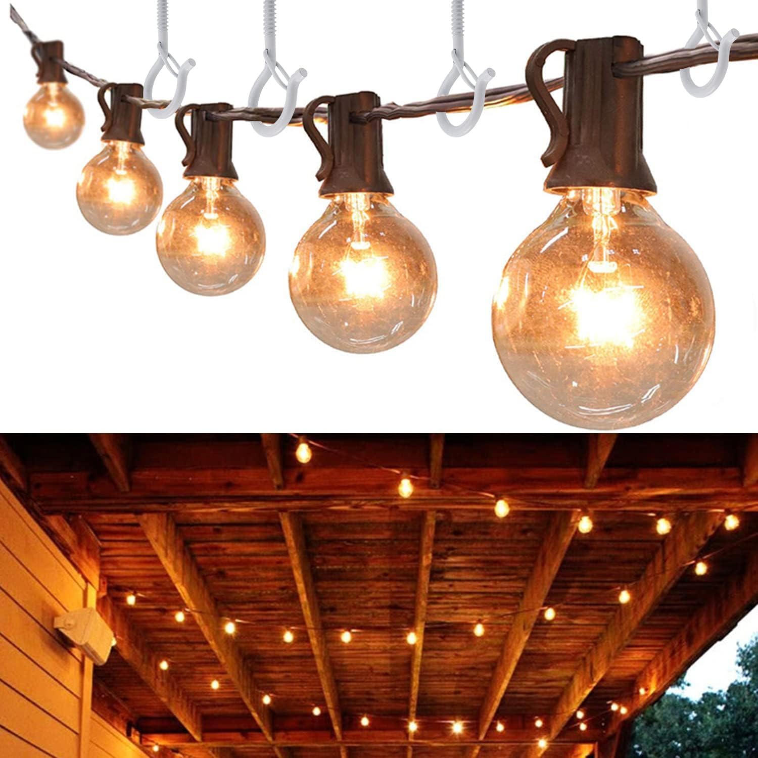 Sixstore 20 Pieces Outdoor Q Hanger Easy Release Screw Wire Hanger Hooks Christmas Light Hooks with Safe Buckle for New Year Party Outside Led Wire and Fairy Lights House Garage - Image 4