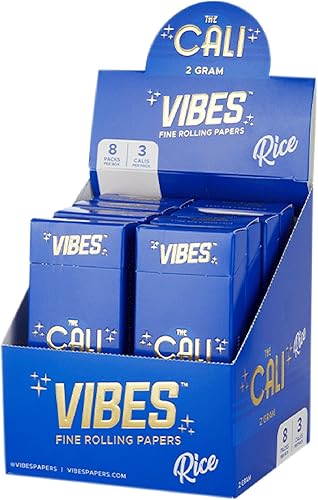 Miniatura 9 de VIBES Paquete de 24 conos preenrollados de alta calidad, capacidad de 0.04 oz, forma cilíndrica ancha, conos enrollados a mano, papel de arroz
