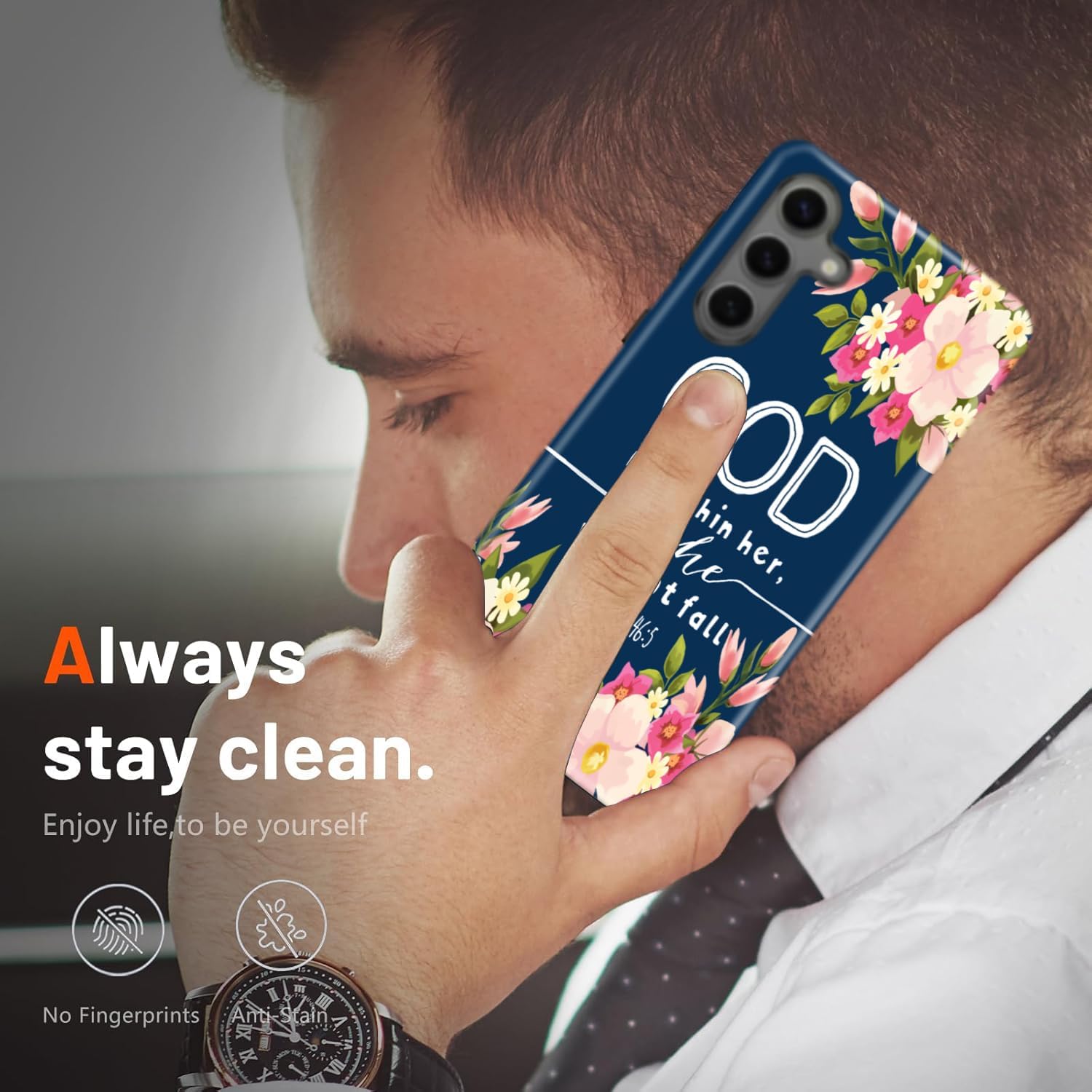 Compatible for Samsung Galaxy S25 Ultra 5G Case, Dual Layer Heavy Duty 2 in 1 Shockproof Protective Phone Case,Christian God Bible Verse - Image 6