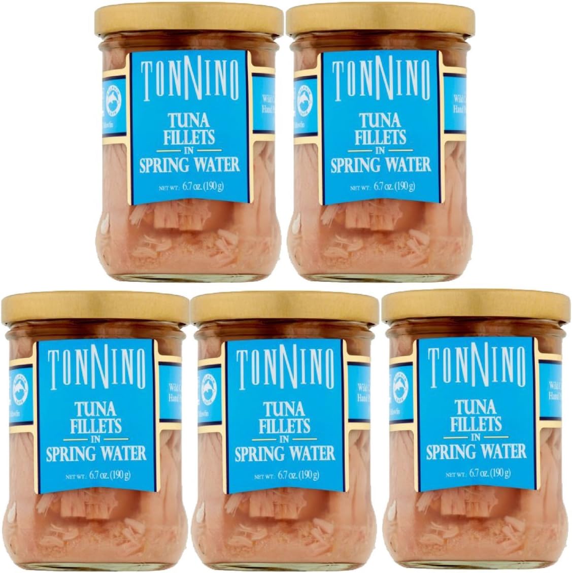 Tonnino Tuna Fillet,Spring Water 6.7 Oz (Pack of 5)