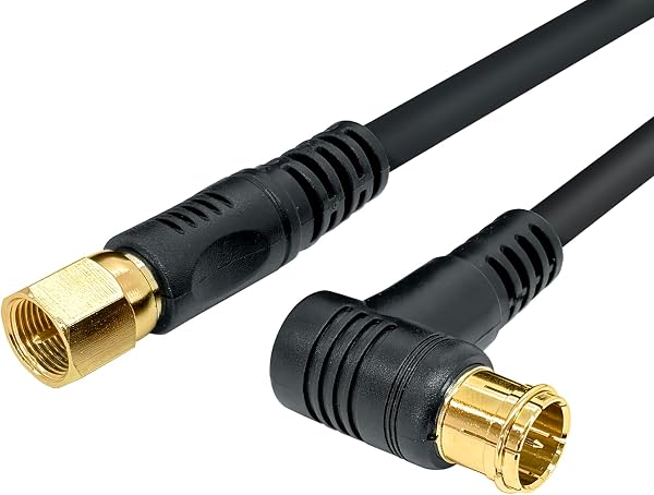 フジパーツ 4K8K BS CS 地上デジタル放送対応 S4CFB アンテナケーブル 1m S4CFB 同軸ケーブル L型プラグ (プッシュ式) - 接栓(ねじ式) ホワイト/FBT-710/1m - 4