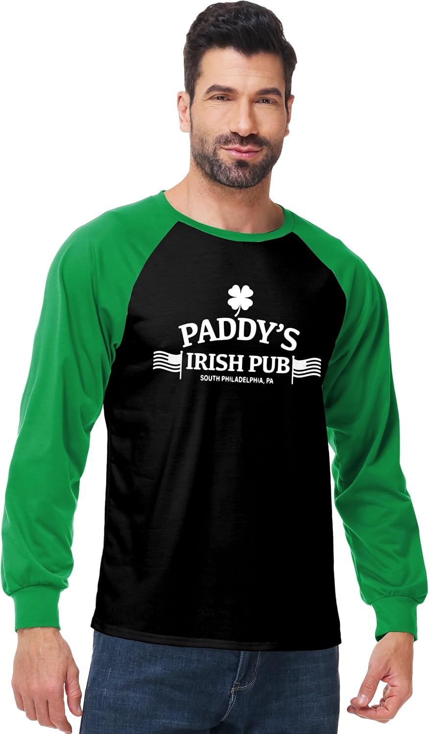 Mens St Patrick Day Sweatshirt Long Sleeve Festival Party Mardi Pullover Tops