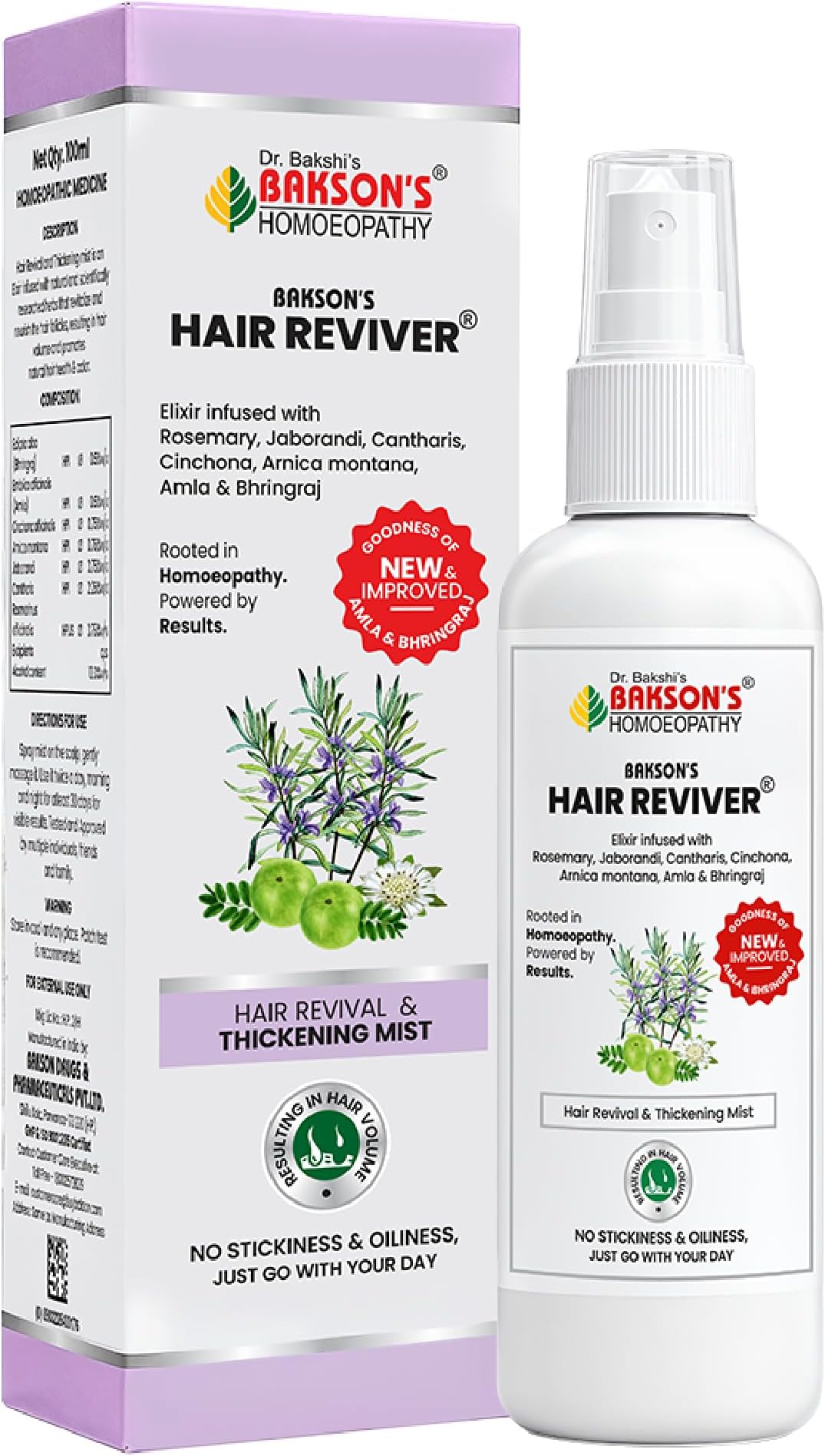 Dr. Bakshi's BAKSON'S HOMOEOPATHY Bakson'S Hair Reviver-100 Ml, 130 Grams