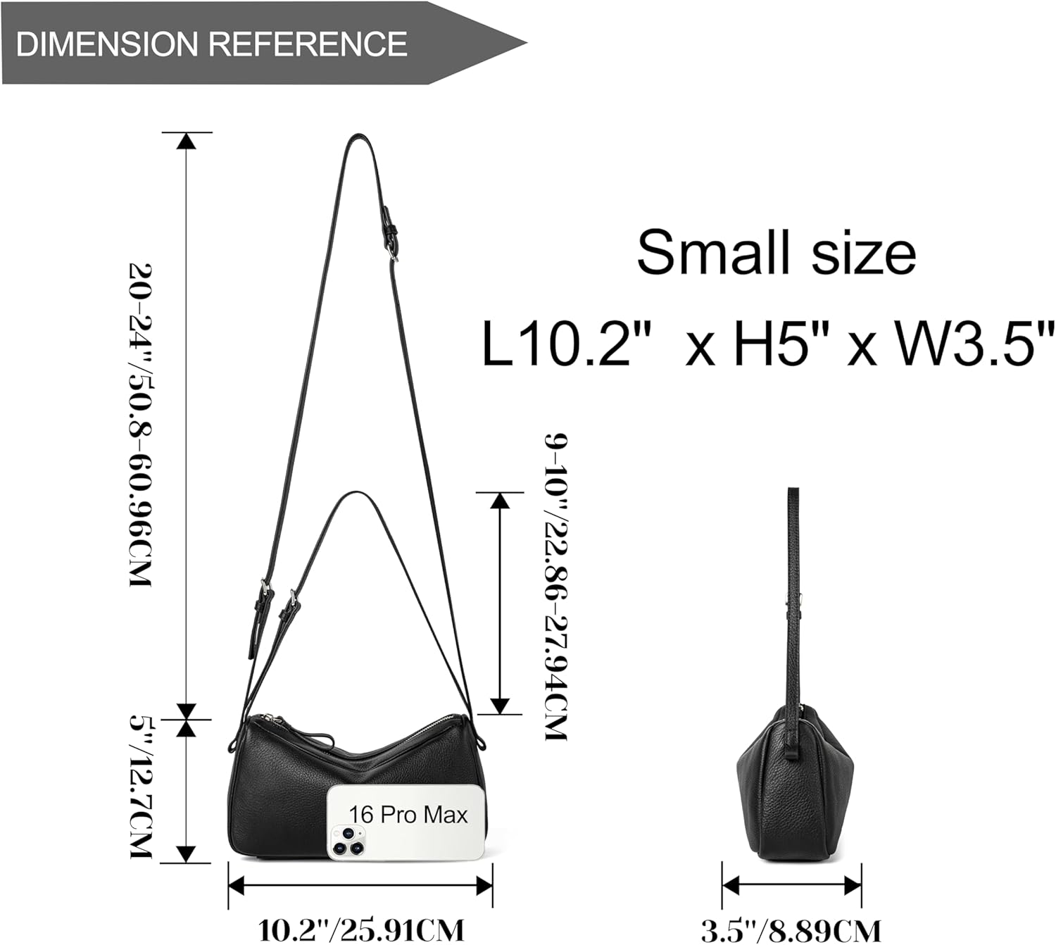 DAILANDO Small Leather Shoulder Bag for Women, Mini Underarm Tote Purse And Cross Body Cellphone Hobo Handbags | Single Strap Purse