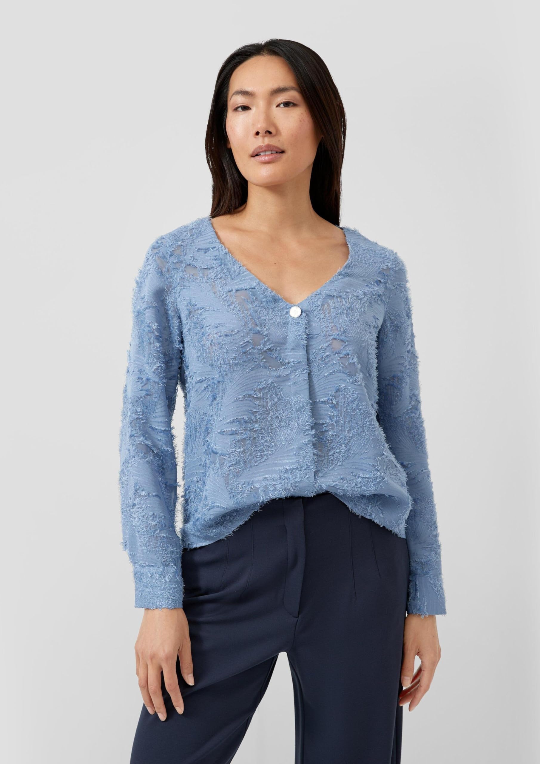 s.Oliver Bluse mit 3D-Effekt und Falte im Vorderteil