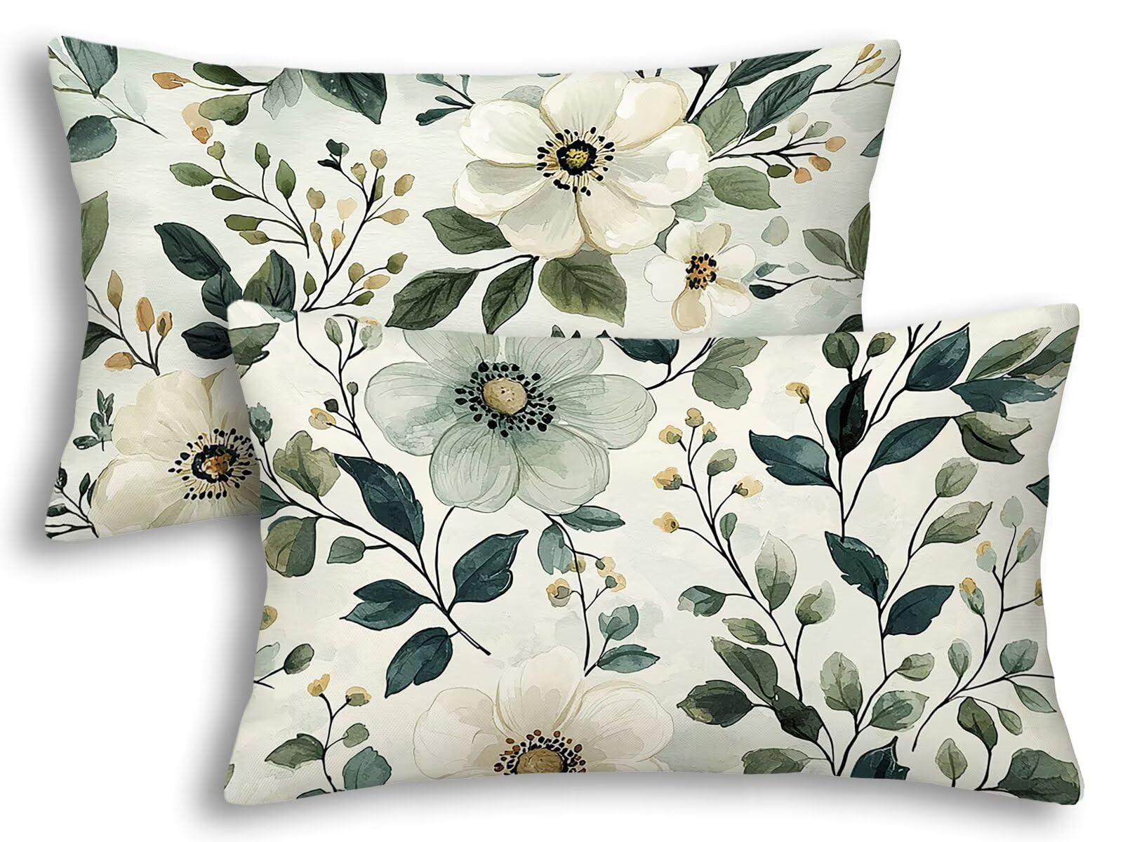 Taie oreiller fleur imperméable 40x80 pour sublimer votre canapé de jardin en été