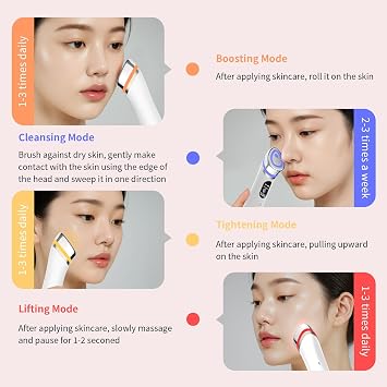 Face Lift Device – 8 in 1 Skin Tightening and Lifting, LED Light Therapy for Wrinkles, Korean Skin Care, Spa-Grade Facial Massager Lifting & Firming Beauty Massager
