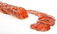 Vista 6 de PALACIOS - Auténtico chorizo español. Receta de salchicha ahumada IBÉRICO de cerdo molido totalmente natural, curada en seco en España.