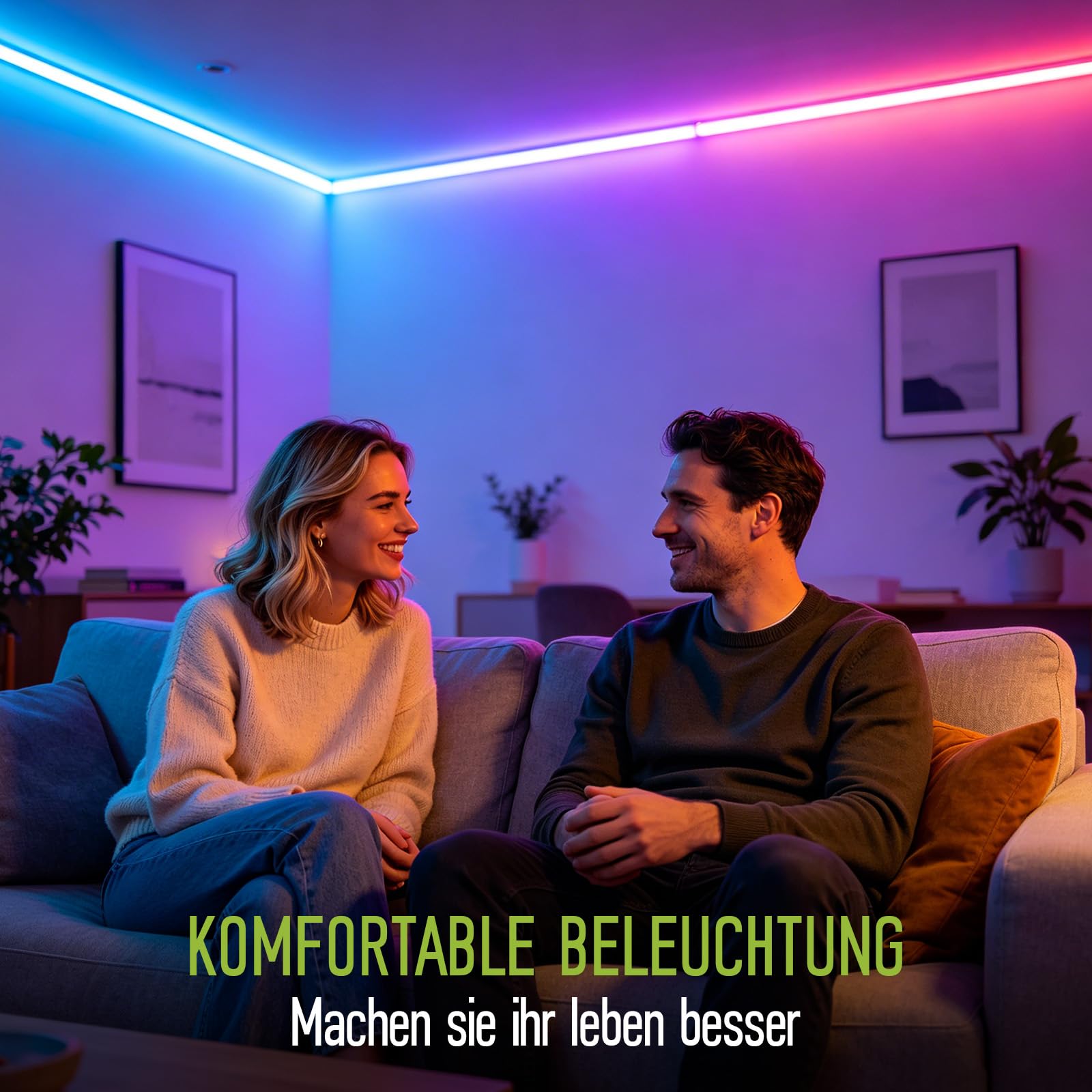 Taśma LED COB 24V 5M RGB z Pilotem Zdalnego Sterowania RF i Zasilaczem 576LED/m IP20 CRI90+ Elastyczna Samoprzylepna Taśma LED do Kuchnia Domu Lustra Podświetlenie TV DIY Deko