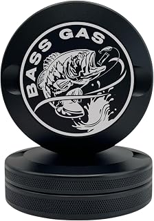 Bass Gas | Metal Container for Zyn, Premium Aluminum Can & Rugged Pouch Holder | Extra Capacity, Knurled Grip & Used Pouch Storage | EDC (Black)