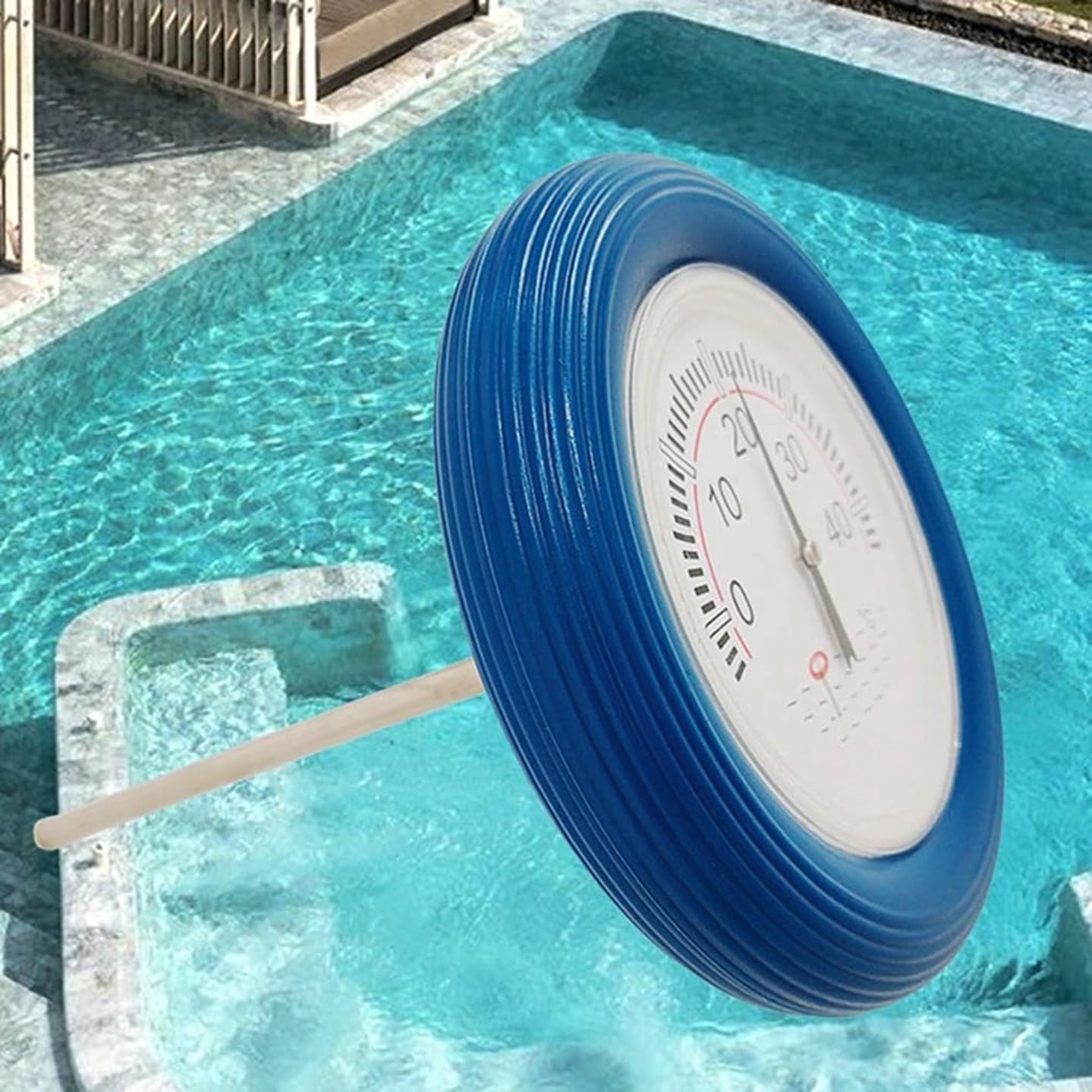 Thermomètre pour Aquarium, thermomètre pour Baignoire et Piscine, thermomètre à Plaque Flottante Circulaire