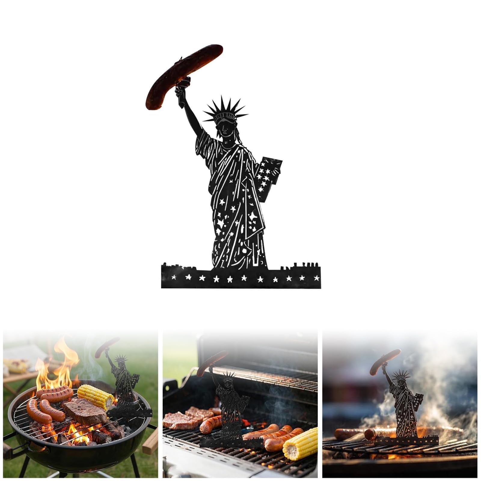 Monster Hot Dog Holder – Stainless Steel BBQ Skewers Set, 5.9