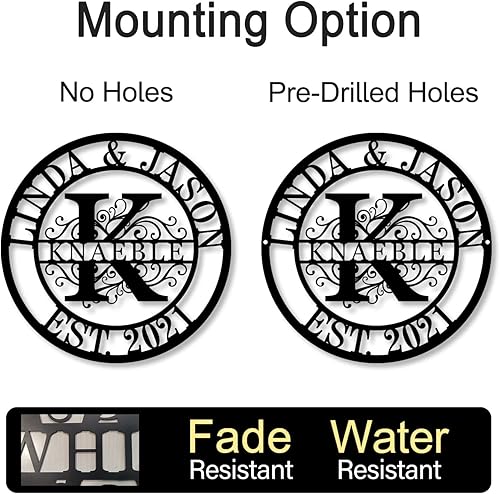 Miniatura 6 de Metal Name Signs Personalized,Custom Family Name Sign, Last Name Sign, Established Family Signs, Custom Name Signs, Family Sign For Wall, Metal Wall