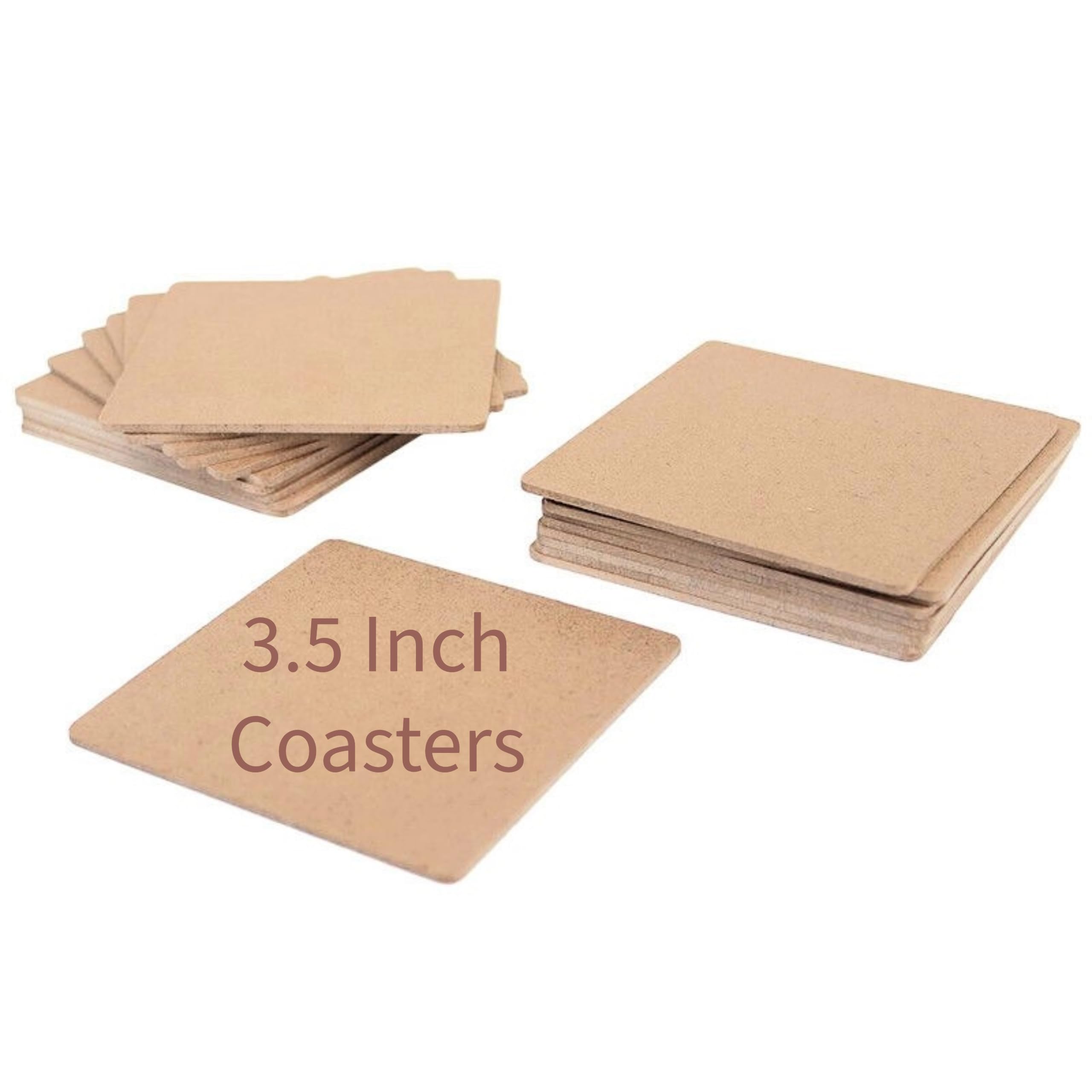 Estella® 3.5 Inch Coasters - 6 Pieces MDF Wood Cutout Boards - MDF for Art and Craft, DIY Tea Coasters, Resin, Painting, Lippan, Mandala, Architectural Models-image-10