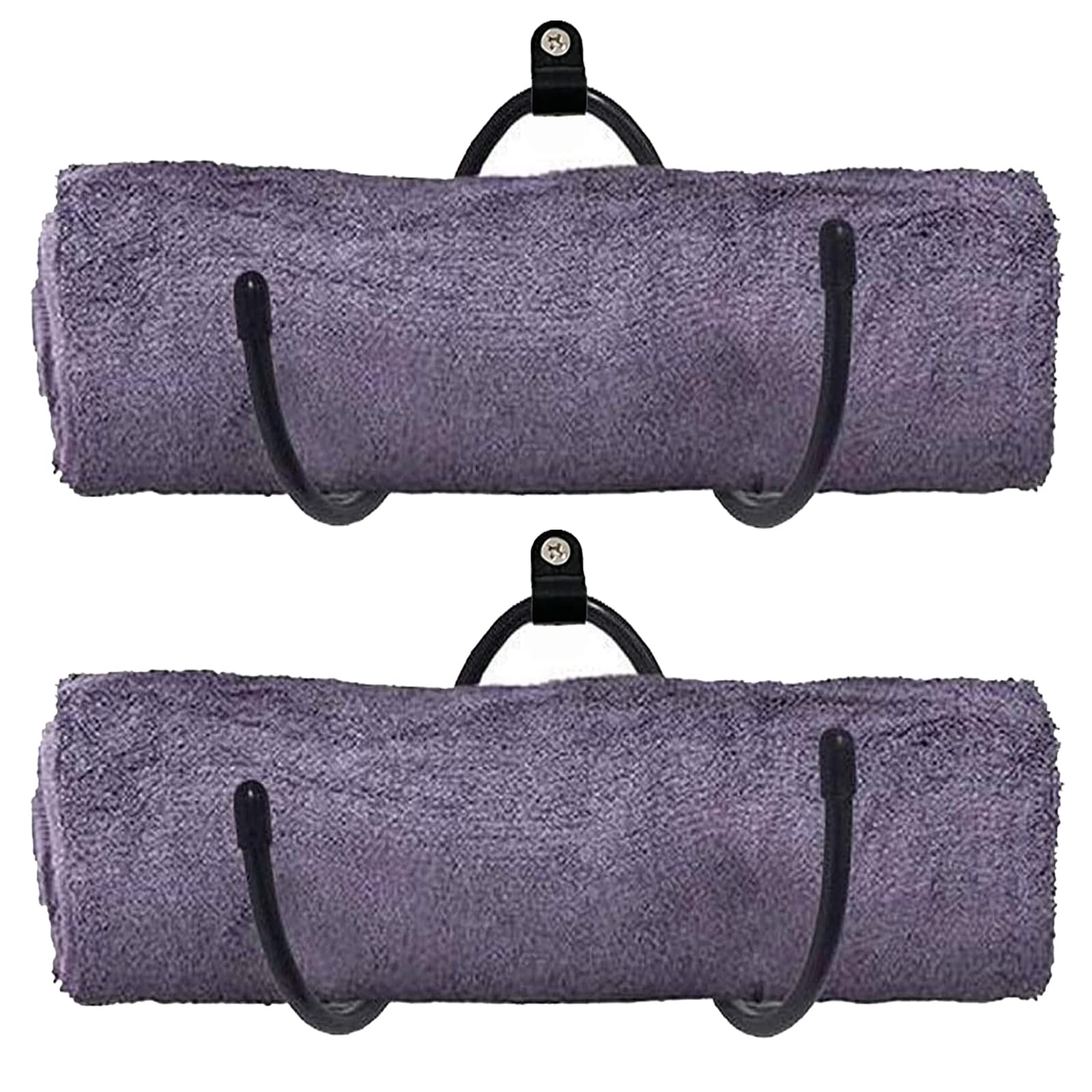 Wall Mount Towel Storage Rack Organizer Holder for Bathroom, Kitchen, Utility Room - Holds Hand Towels, Towels, Robes,Washcloths - Adjustable Metal