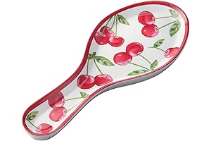 Sakura-shaped UPware Melamine Strawberry Spoon Rest - Keeps Counters Clean of Mess and Drips
